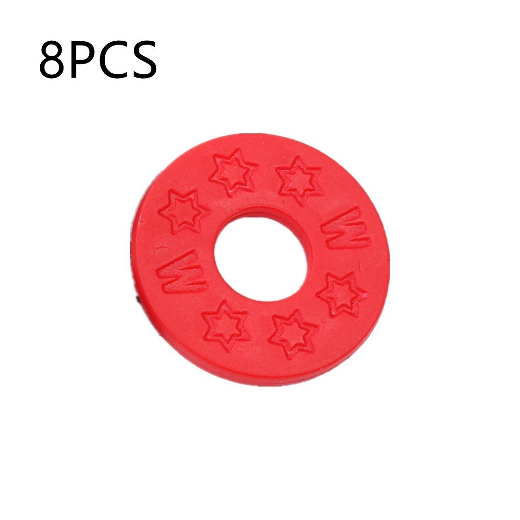 E-Gitarre Bass Zubehör Gitarrengurtverschlüsse 25x25x3 mm PE rot praktisch