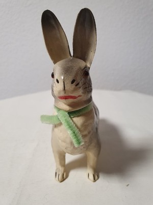 Candybox Pappmache grauer Osterhase grüner Schleife Ostern Eastern Befüllen Deko