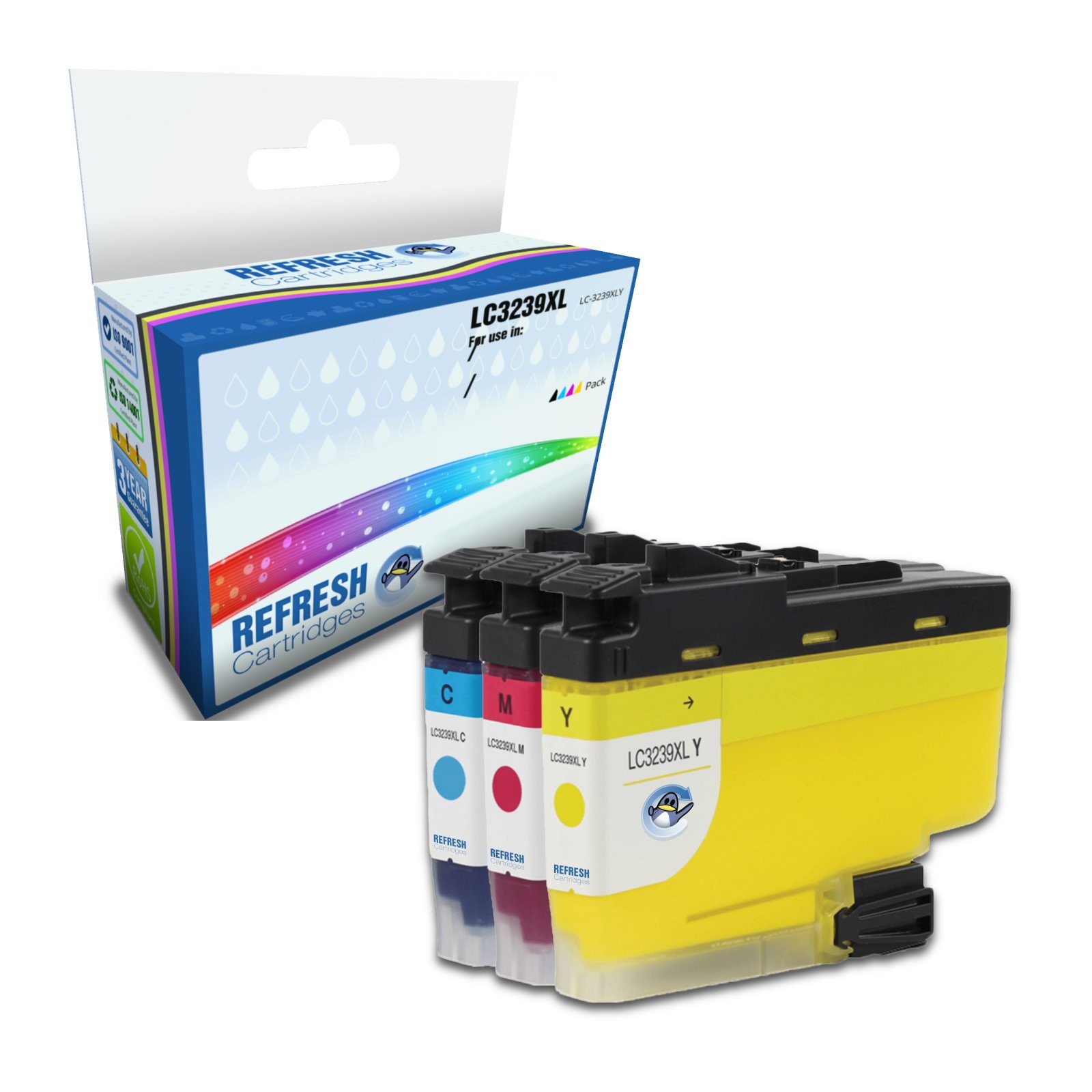 Refresh Cartridges Colour Pack LC3239XL CMY Ink Compatible With Brother Printers