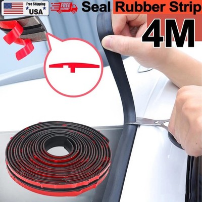 4M Car Windshield Weather Stripping, T Shape Adhesive Rubber Seal Strip Auto USA