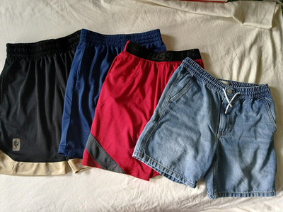 BOYS shorts size 8/ 8-10 lot of 4 assorted brands fabrics colors