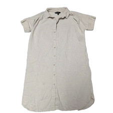 Maggie Linen Blend Button Front Short Sleeve Shirt Dress From Well Worn