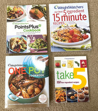 Lot of 4 Weight Watchers Diet Recipe Cookbooks, One Pot, 15 Minute, Take 5