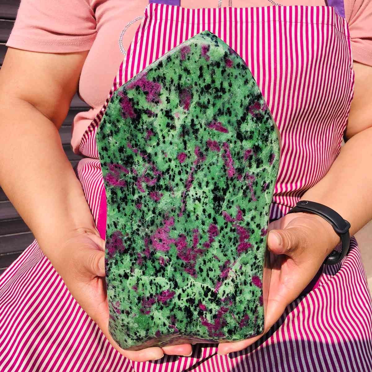 7.23LB Natural Red & green treasure Ruby Crystal Mineral Specimen Heals 2482