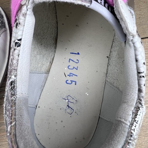 Golden Goose GG Super Star Plata Brillo Metal Rosa Serpiente Parte Superior Baja UE Talla 40 - Imagen 14 de 14