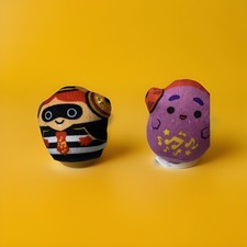 2023 McDonalds Happy Meal 3in Mini Grimace Hamburglar Squishmallows. A2