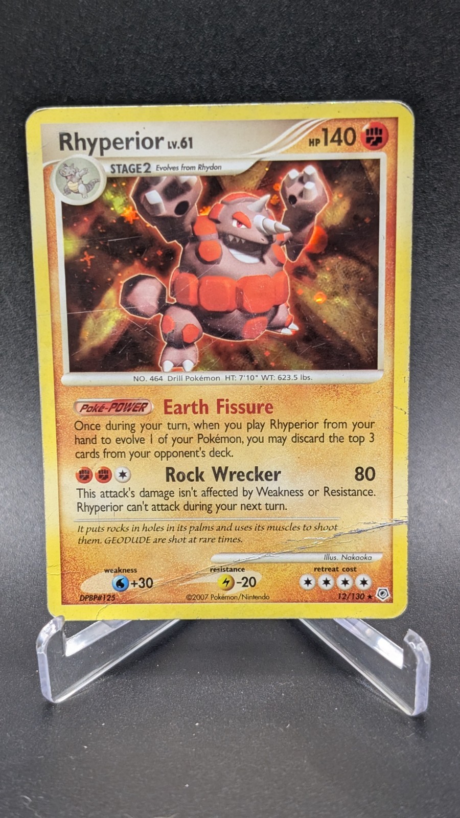 Pokemon Card - Rhyperior Diamond and Pearl 12/130 Holo Rare