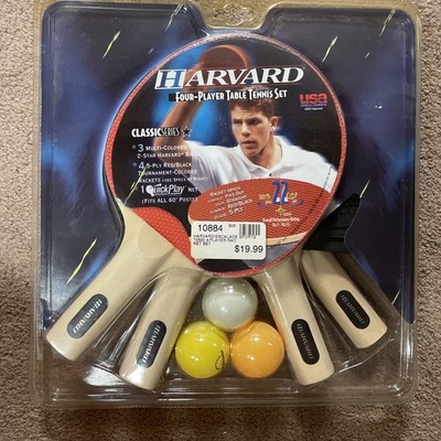 Vintage Harvard Tournament 4 Player Table Tennis Set ping pong