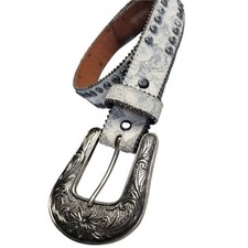 Shyanne Girls Western Belt Size 20 Rhinestone Studded Engraved Buckle Cowgirl