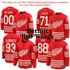 Red Wings Red Centennial 2025 Men's Stitched Jersey