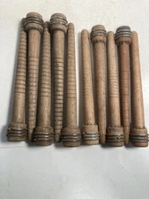 Wood Bobbins, Quills Vintage Factory Reclaimed 7 3/8" and 8" ---lot of 10