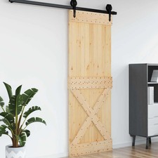 Door NARVIK 33.46 x 82.68 in Solid Pine Wood (Untreated)