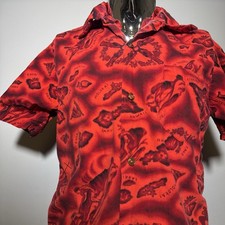 True Vintage 70s Made In Hawaii Loop Collar Hawiian Shirt Men's Medium