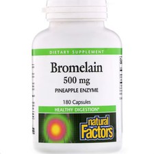 Worldwide 2 X Natural Factors Bromelain -- 500 mg - 180 Capsules