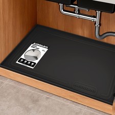 Under Sink Mat 28" X 19", Waterproof Silicone Under Sink Mats for Kitchen, An...