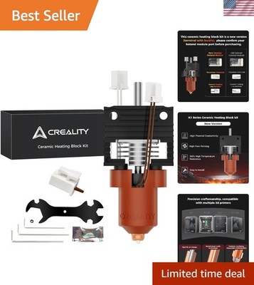 K1 Series Hotend Upgrade - Enhanced Ceramic Block & Metal Nozzle for Precision