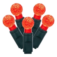 Vickerman 25' Color Box G12 Berry LED Christmas Light Set in Red