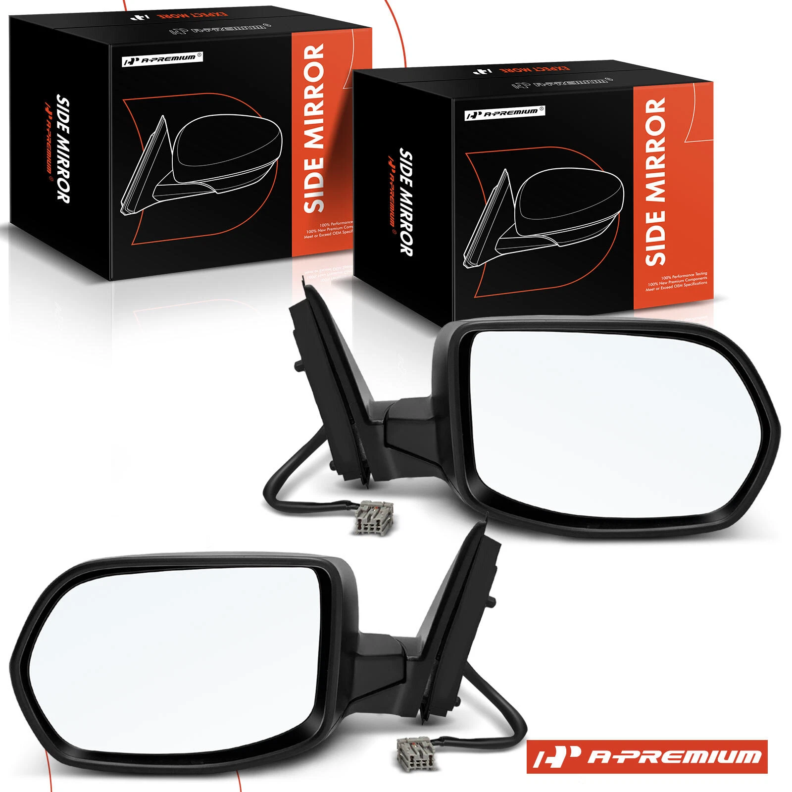 A-Premium Pair Power Mirror w/ Manual Folding for Honda CR-V 2007-2011 L4 2.4L