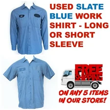 Used Work Shirts Cintas, Redkap, Unifirst, G&K Slate Blue