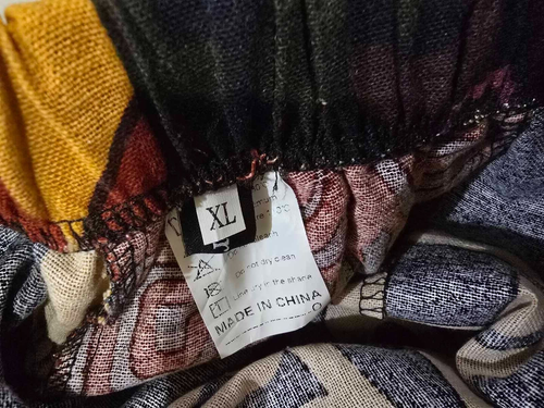 MARSWORT mehrfarbige Baumwolle Harem Yoga Baggy Genie Boho Hose Größe XL - Bild 13 von 13