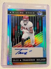 TRAESHON HOLDEN Alabama 2022 Leaf Valiant Light Blue # 1/10 AUTO Autograph