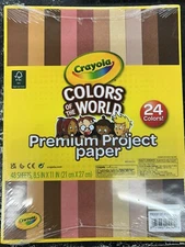 Crayola Paper in Colors of The World 8.5 x 11 - 24 Colors 2 Pack 96 Sheets Total