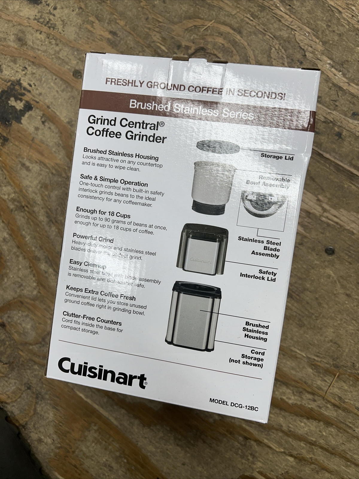 Cuisinart Grind Central Coffee Grinder 18 Cup Capacity Dcg12bc 8538