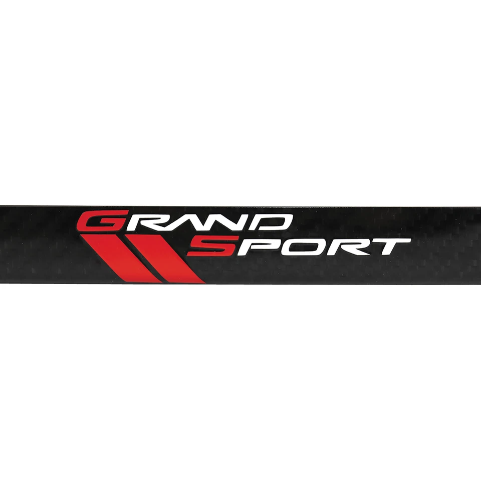 License Plate Frame-Carbon Fiber-Red-White Grand Sport -2010-2013 C6 Corvette - Imagem 3 de 4