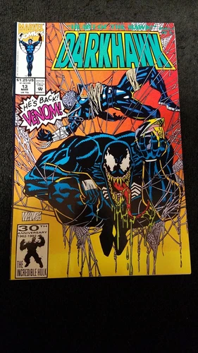 1992 MARVEL COMICS DARKHAWK #13 VF+ VINTAGE VENOM MCU Visit My eBay Store