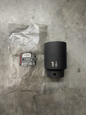 TEKTON 1/2-Inch Drive Deep 12-Point Impact Socket – 1/2" Size, SID23213, Laser & Stamped Markings, Cr-Mo Steel