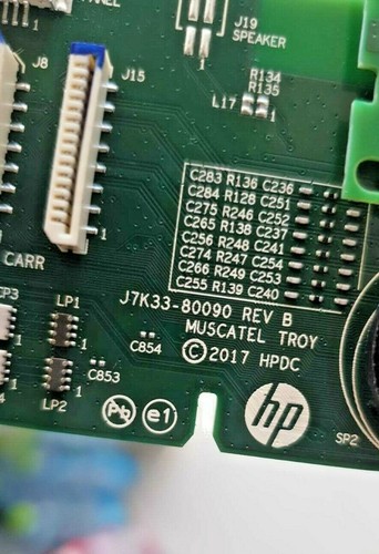 HP OfficeJet Pro 6970 6960 6975 main logic board w/wireless card J7K33-80090 - Picture 3 of 4