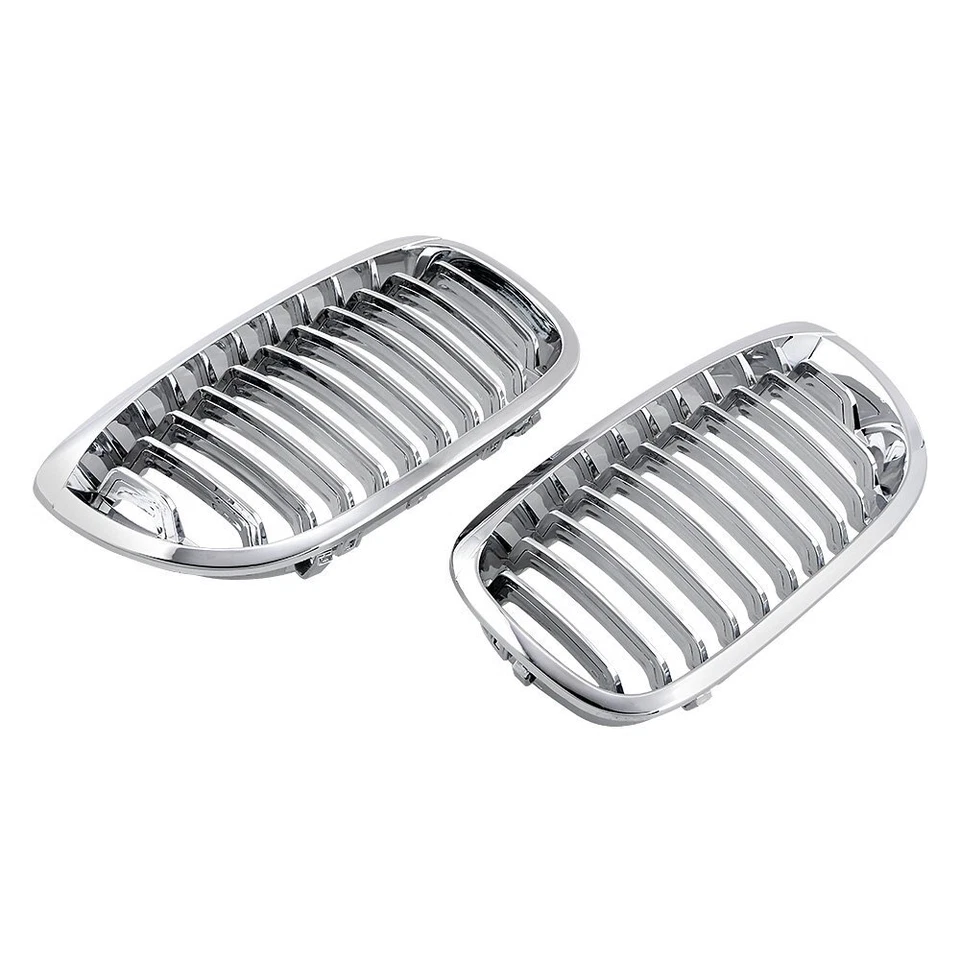 Chrome Front Kidney Grille Grill For BMW E46 325Ci 330Ci 2DR LCI 2003-2006 2005 Foto 4 de 4