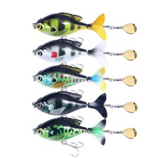 5pcs/set Pencil Fishing Lures 9.5cm/16.5g Spoon Bait Metal Propeller Bass Tackle