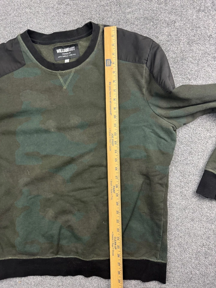 William Rast Sudadera Para Hombre XXL Verde Negro Camuflaje Pullover Cuello Redondo Cremallera Foto 4 de 4