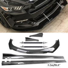 Carbon Fiber Front Bumper Lip Spoiler Splitters Body Kit For 18-23 Mustang
