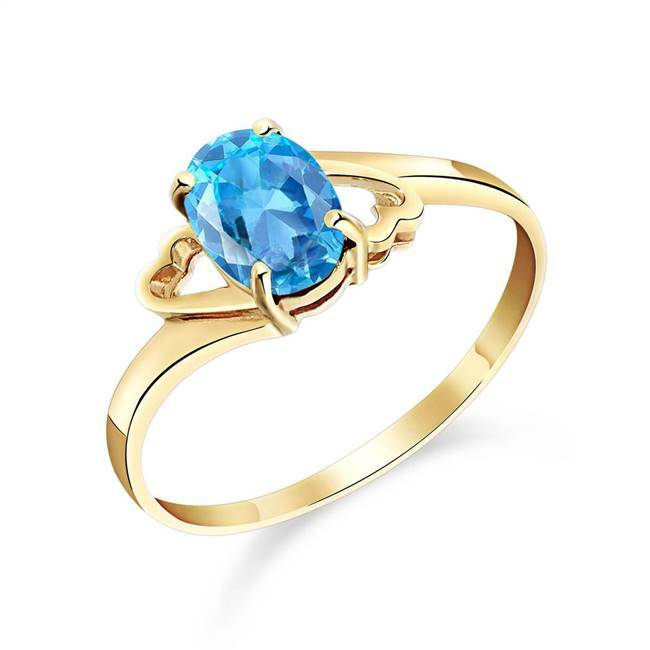 Blue Topaz Ring In 14K Yellow Gold (0.95 ct. tw.) | eBay