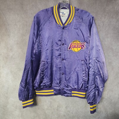 Vintage 80s Chalk Line NBA Los Angeles Lakers Satin Jacket Men 