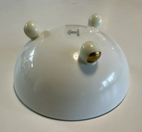 NIPPON Hand Painted Footed CONDIMENT BOWL w LADLE SPOON & Underplate - Picture 9 of 11