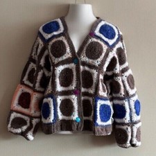 Handmade Crochet Patchwork Cardigan