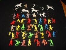 Set of 47 MARX Toys  Other Vintage COWBOYS, INDIANS  HORSES - Western Set