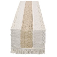 TtS Jute Hessian Table Runner with Tassels Natural Burlap Wedding 30x180cm/280cm