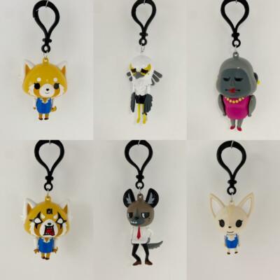 Aggretsuko Chibi In Motion - Complete Set of 6 Regular Version Clip-On Danglers