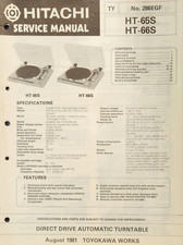 Hitachi - Model HT-65S / HT-66S Service Manual - Original