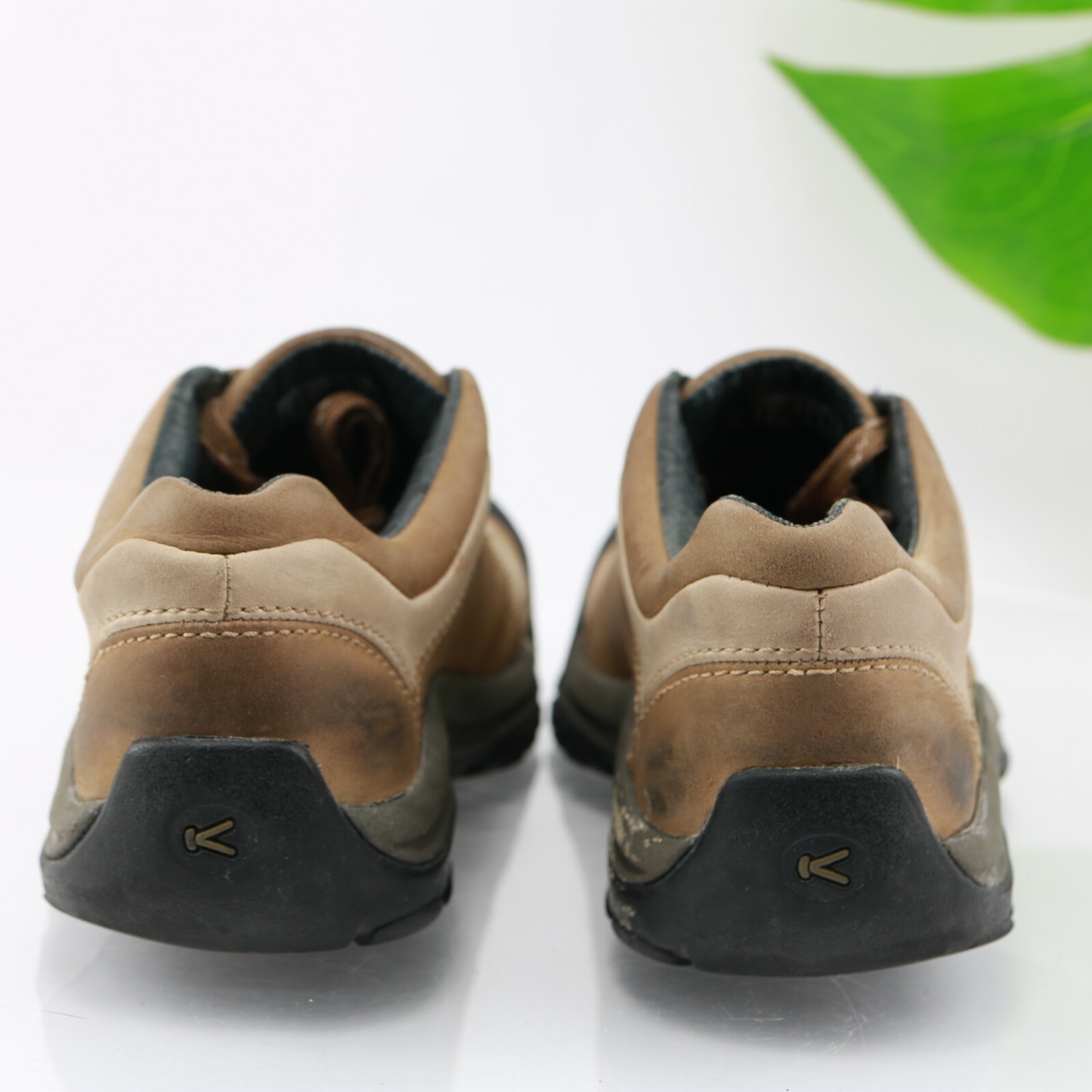 Scarpe da ginnastica Keen Briggs da donna taglia 6 5 in pelle marrone chiaro casual stringate protezione punta