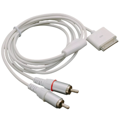For iPod 30pin Dock Connector to 2RCA Audio cable 1.5meter 5ft US