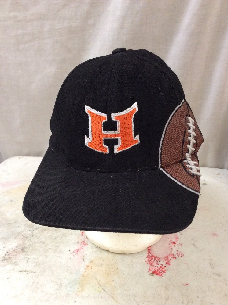 Vintage Orange H Embroidered Fitted Trucker Baseball Cap
