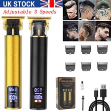Professional LCD Hair Clippers Trimmer Cutting Cordless Shaving Machine 3 Speed