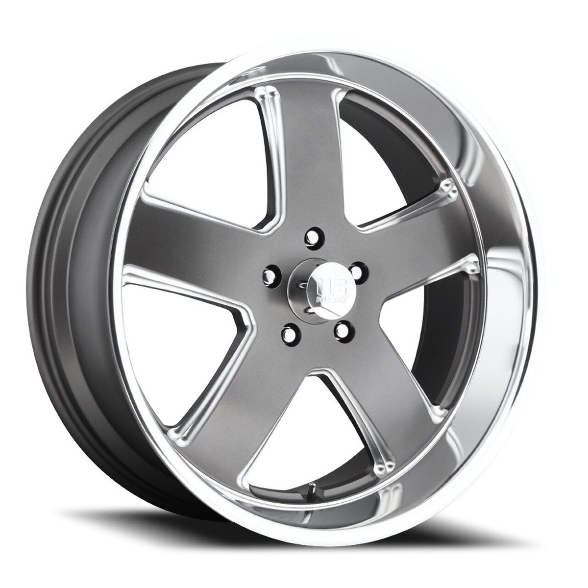 22x9 +1 F, 22x11 +18 R, US Mag 1PC U118 Hustler 5x5.0 GunMetal