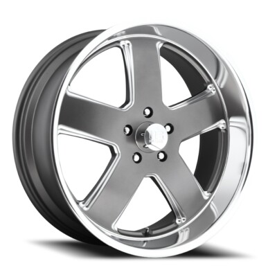 22x9 +1 F, 22x11 +18 R, US Mag 1PC U118 Hustler 5x5.0 GunMetal