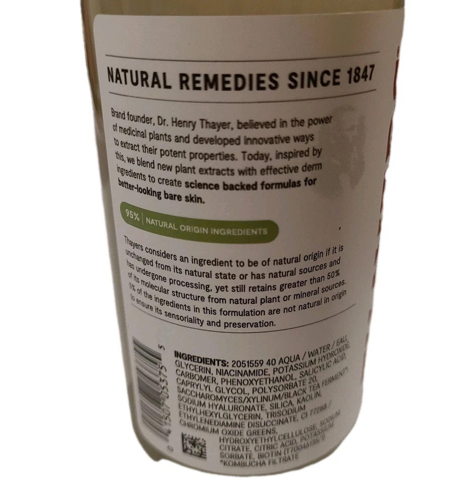 Thayers Remedios Naturales Aceite Equilibrante Jalea Tónico para Rostro - 12 fl oz SELLADO Foto 4 de 4